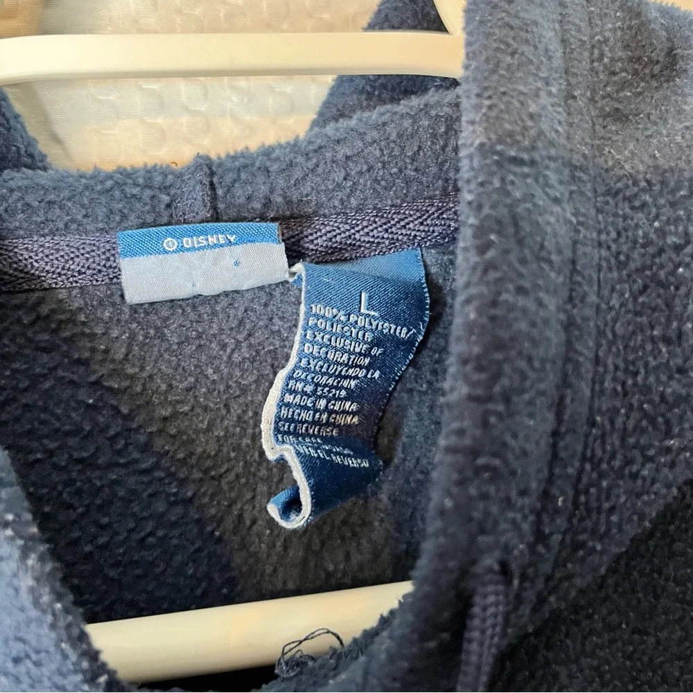 Disney Blue Fleece Pullover Hoodie With Pocket Size L
